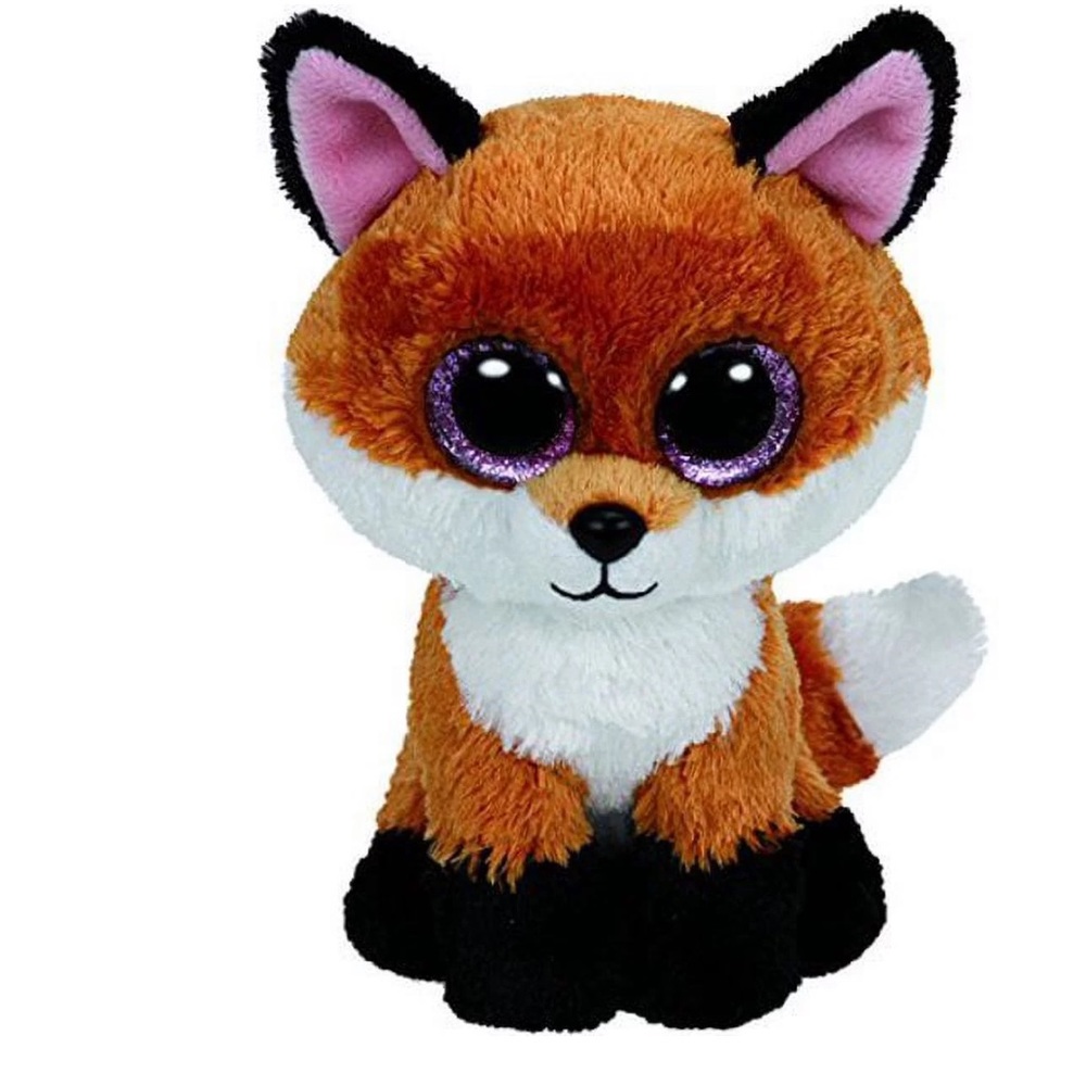 Ty Stuffed Animal Fox in Orange and White with Cute Features